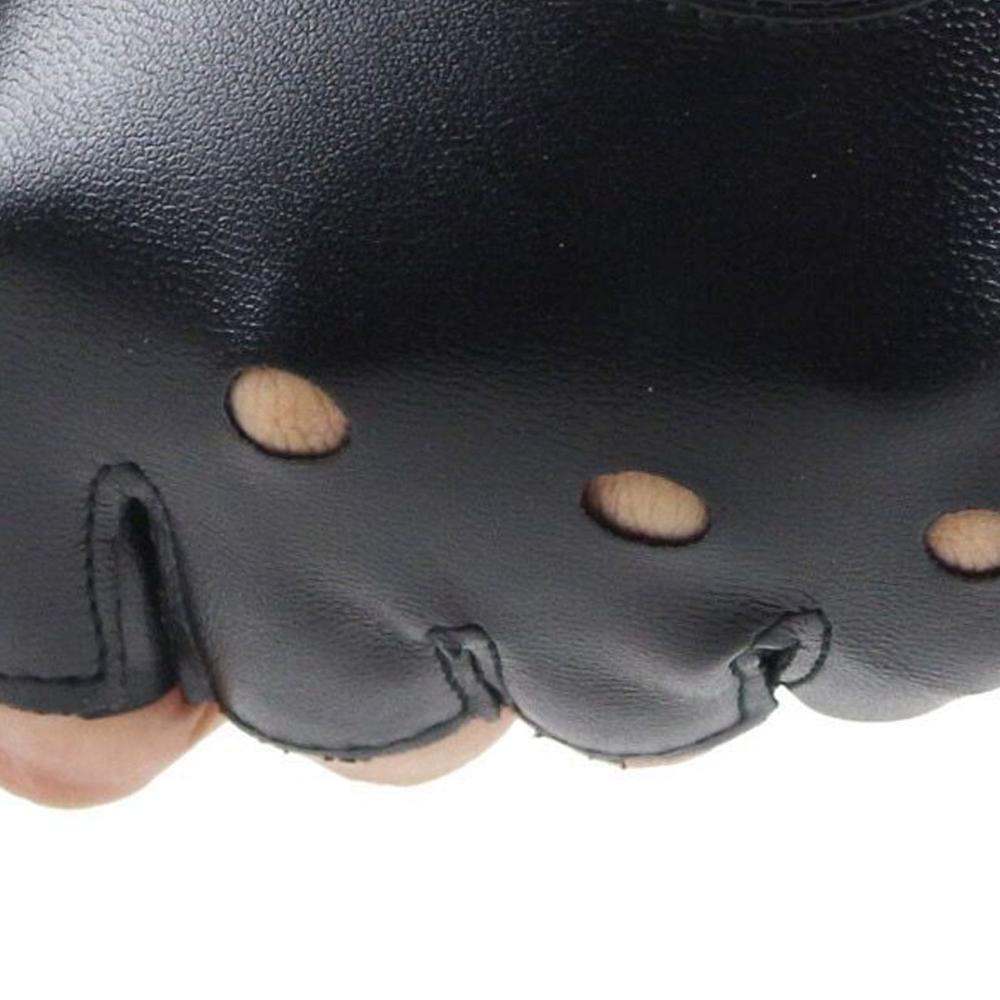 New Rivet Ride Leather Mittens Fingerless Punk Glove Gloves