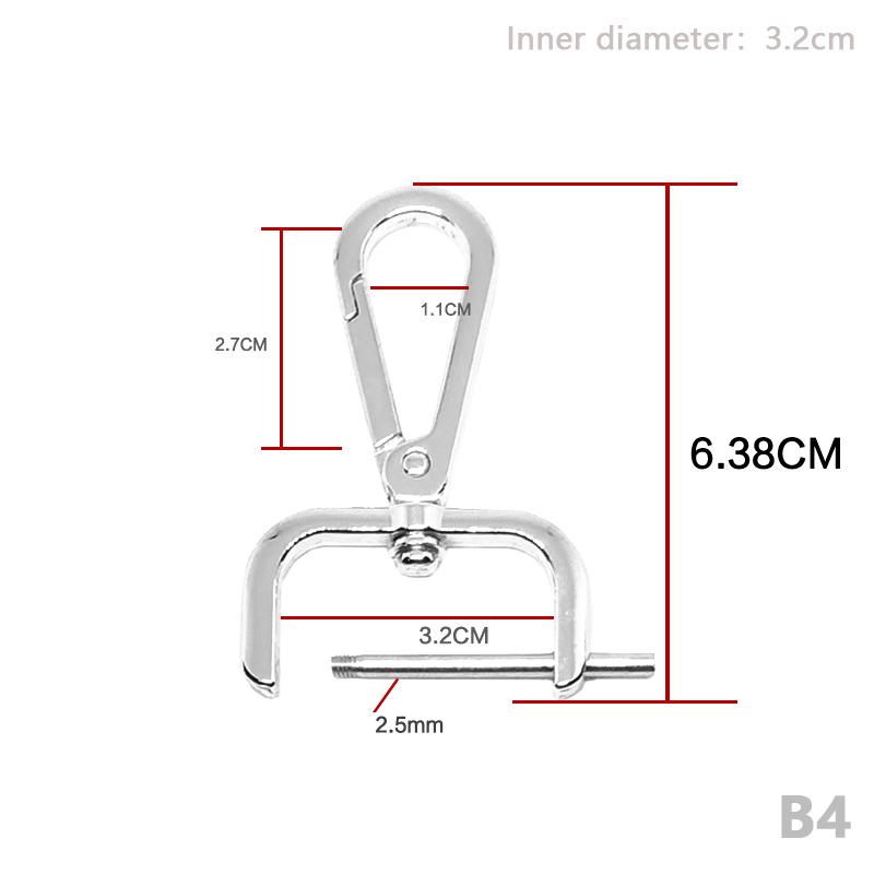 Diy Metal Detachable Snap Hook Trigger Clips Buckles For For Leather Craft Bag Strap Buckles Handle Shoulder Webbing