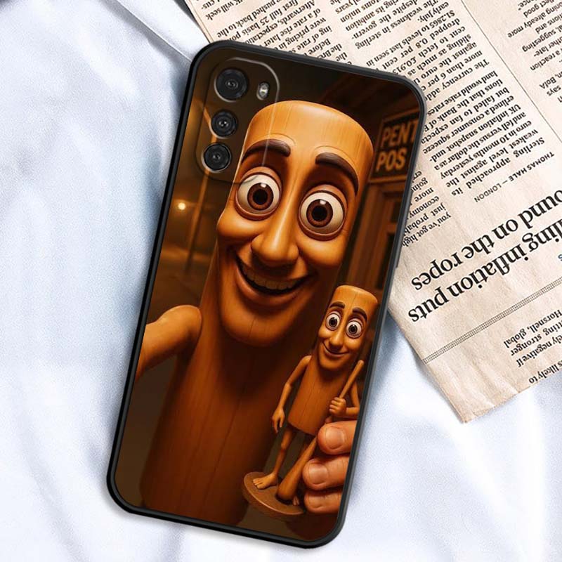 Tung Tung Sahur Аниме Арт Для Motorola G85 Edge 50 G24 G35 G14 G04 40 G72 G34 G G54 G13 G32 5G Черный Чехол Для Телефона