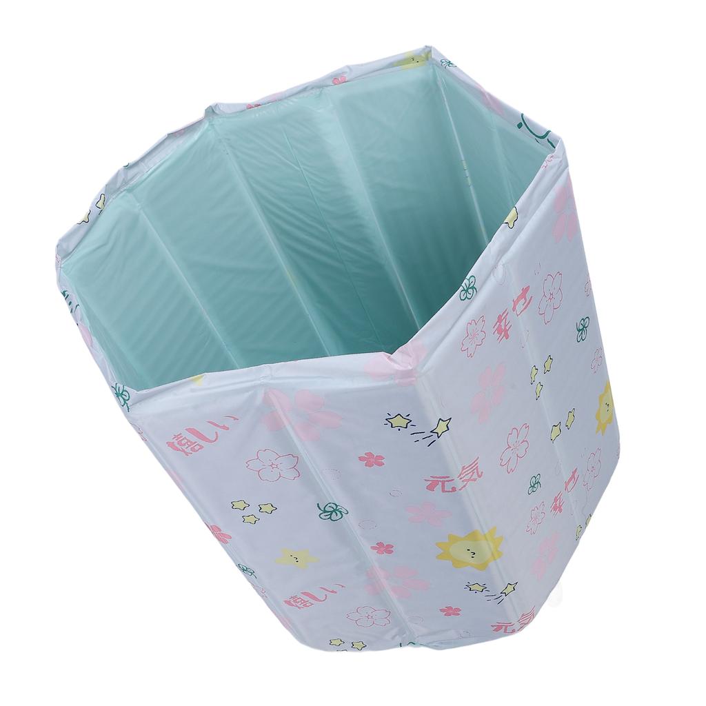 Foldable Bathtub Portable Soaking Bath Tub Ice Hot Universal for Adults Kids Year Round Use 80x65cm