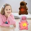 Lights Plush Bear Doll Rhythmic Soothing Doll Kawaii Breathing Capybara Baby