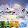 5D DIY Diamond Painting Four Seasons Landscape of the Woods Diamond Embroidery Cross Stitch Kit Full Rhinestone Mosaic Home Decor