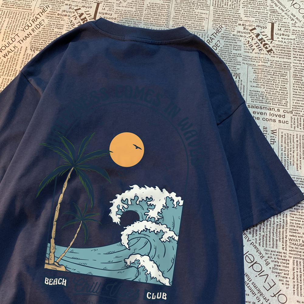 Fashion pattern Tshirt 100 cotton printed trendy pattern casual loose Tshirt