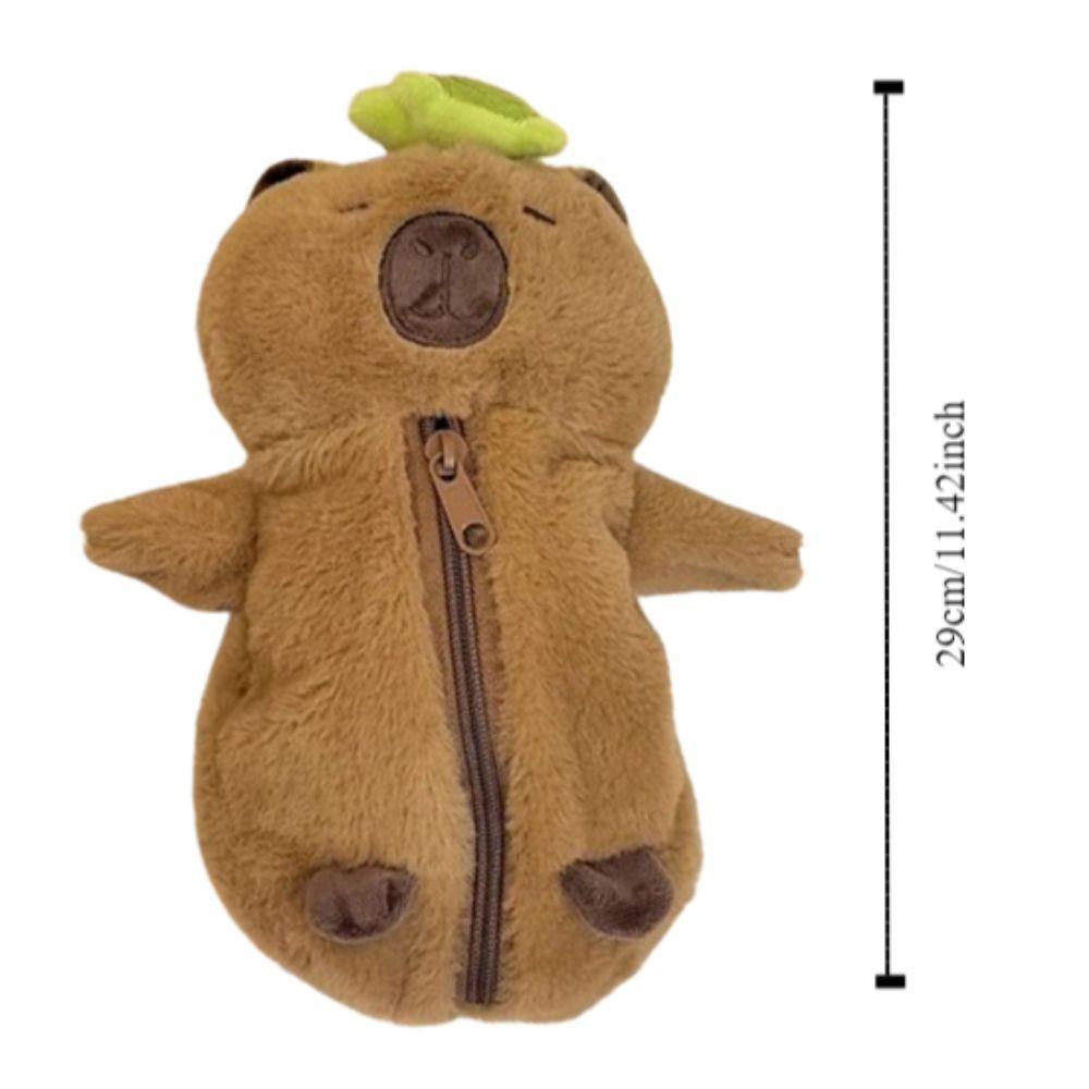 Животное Кукла Мультяшная Капибара Плюшевая Кукла Молния Капибара Плюшевый Пенал Сумка Студент
