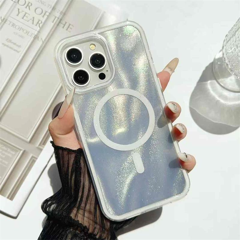 Роскошный модный магнитный чехол для телефона с рисунком зыбучих песков для iPhone 16 15 14 13 12 11 Pro Max противоударный чехол