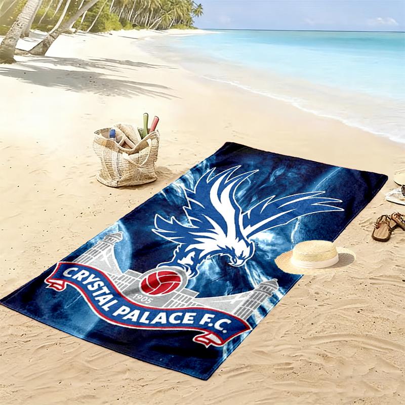 Пляжное полотенце с принтом Crystal Palace FC, большое, мягкое, быстросохнущее, для пляжа, кемпинга, плавания