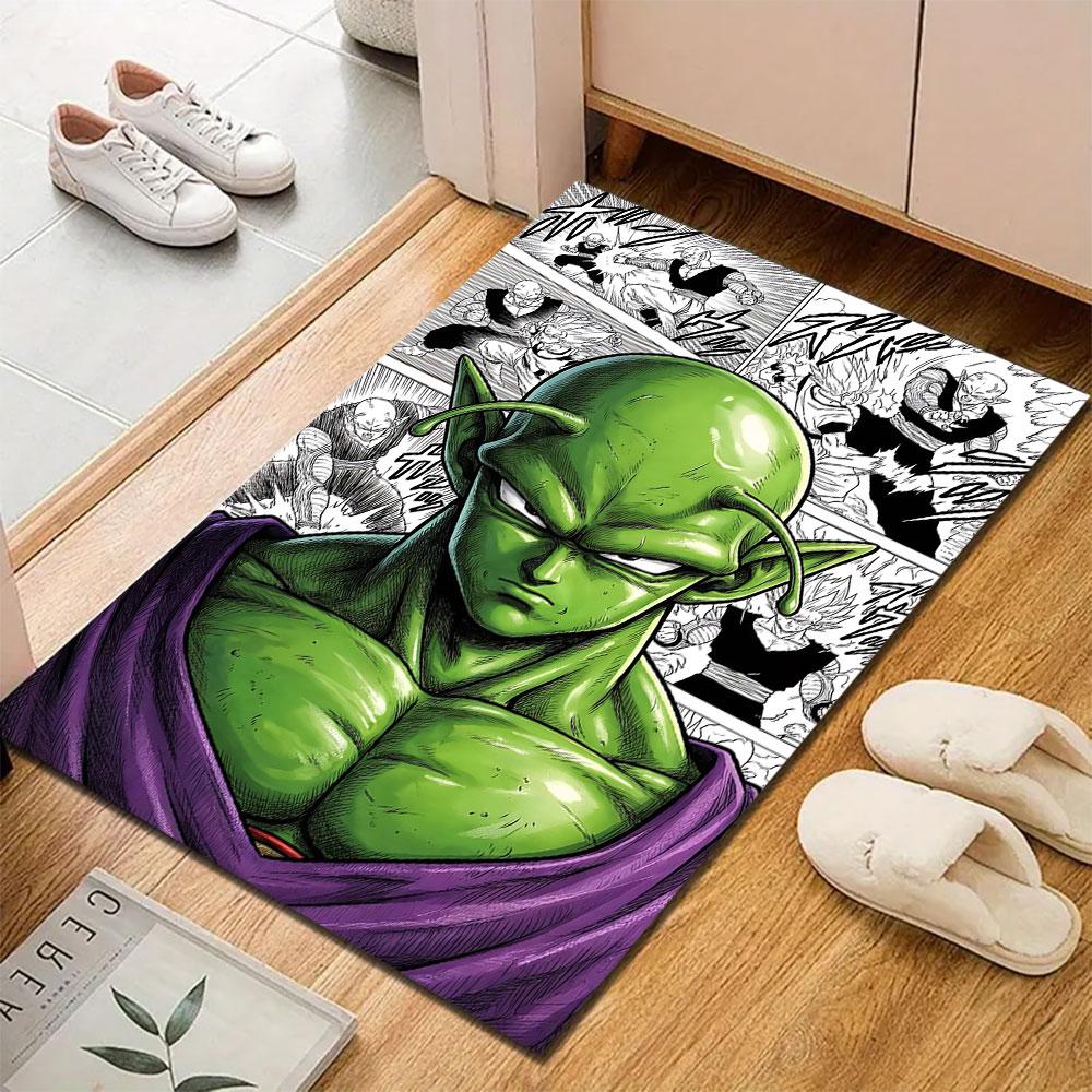 "Green Warrior Anime Manga Design Rug" Patterned carpet, suitable as a non slip play mat for the living room and bedroom sofa