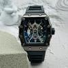 Мужские часы JYL Крутые Водонепроницаемые Бочкообразные Силиконовый Ремешок