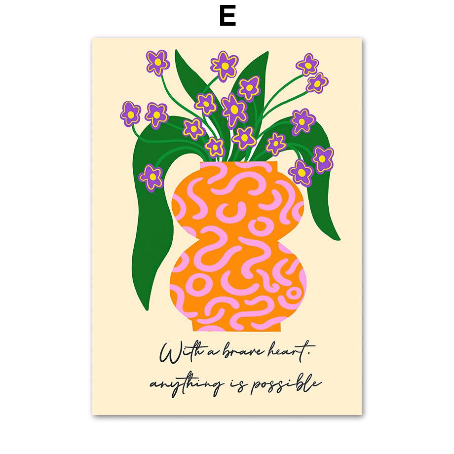 Красочная ваза для цветов в стиле бохо, абстрактное леопардовое настенное искусство, холст, живопись, плакаты на скандинавскую тему и принты, фотографии, декор для детской гостиной