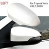 1x Left Rear View Mirror Case Cover Side Wing Door Mirror Cap For Toyota For Yaris 2012- White Plastic Shell Car Accessories