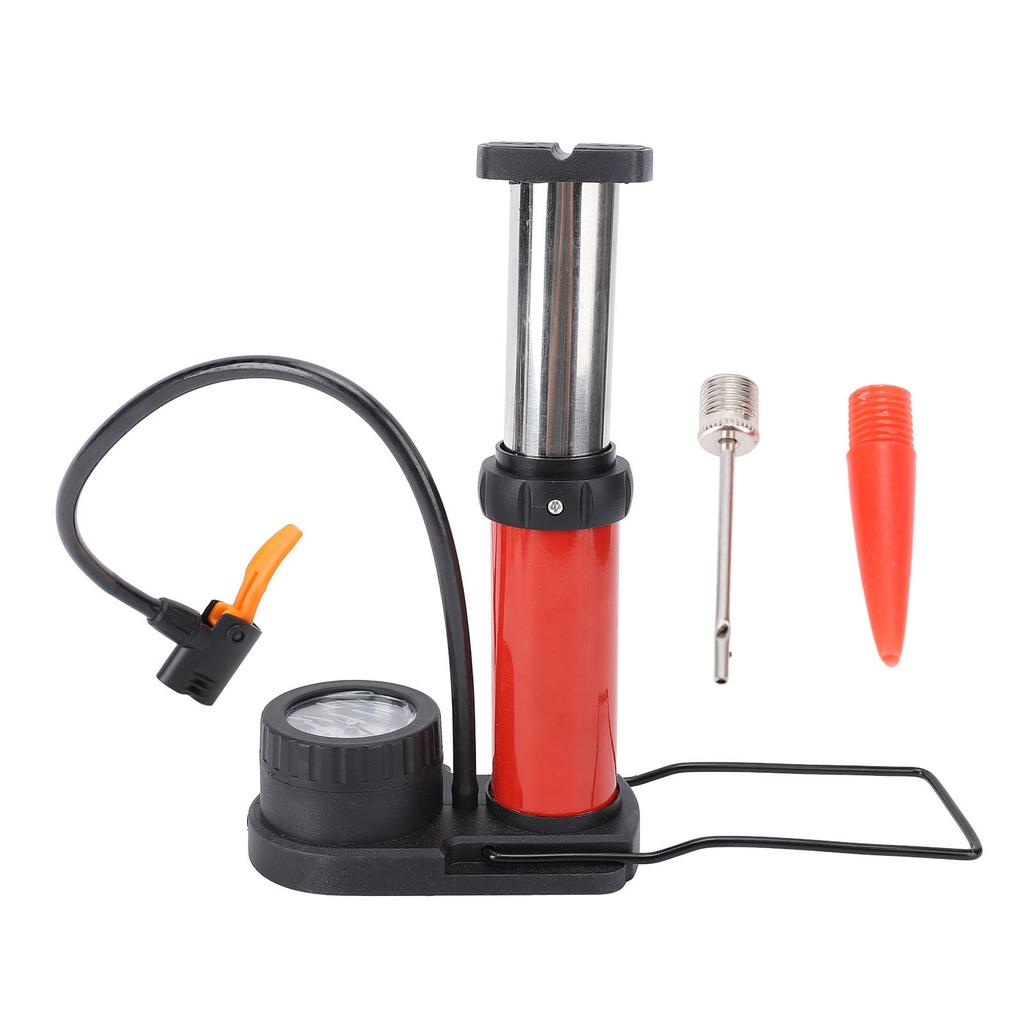 Bike Pump with Gauge Mini Bike Floor Pump Compact Portable Foot Pump for Electric Bike Motorcycle