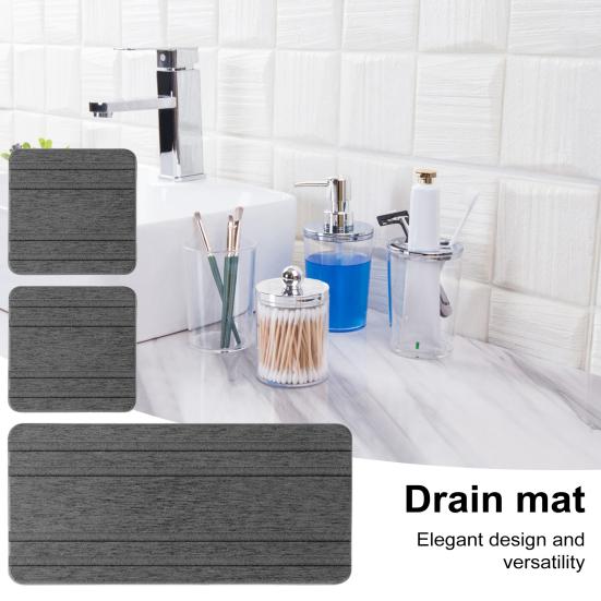3 шт. водопоглощающий каменный поднос в полоску дизайн быстросохнущий сливной коврик для раковины противоскользящий держатель для мыла для кухни ванная комната туалетные столики