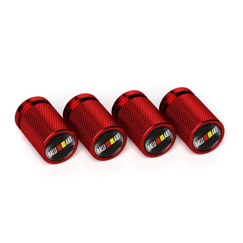 4pcs Car Styling Wheel Tire Valve Caps Covers for Mitsubishi Ralliart ASX Lancer 9 10 L200 Colt Pajero Outlander Eclipse Galant