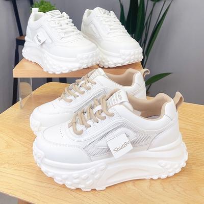 Туфли на толстой подошве для папы, женские, увеличивающие рост, удобные и износостойкие, весна-лето, новые сетчатые дышащие спортивные туфли, повседневные