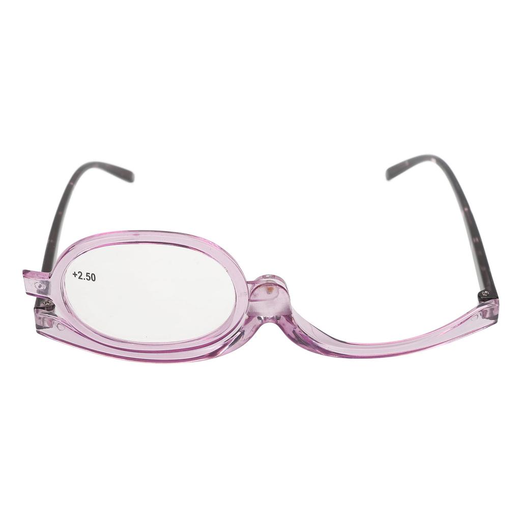 Очки для макияжа с одинарной линзой, увеличительные, откидные, вращающиеся очки для макияжа для глаз +2.50