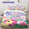 Постельное белье с рисунком My Little Pony Комплект одеял Покрывало Наволочка Домашний Декор Подарок (1 пододеяльник + 2 наволочки, без наполнителя)