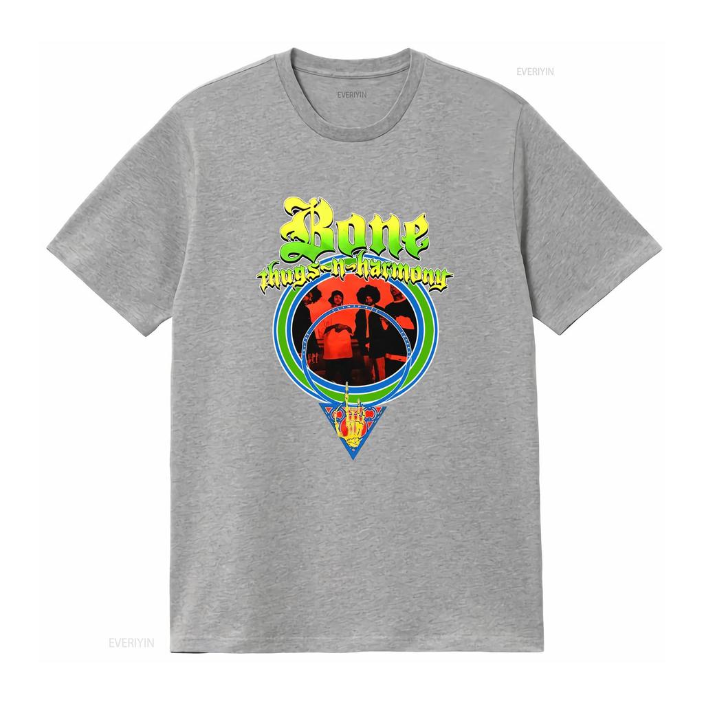 Authentic BONE THUGS N HARMONY I E S Slim Fit T Shirt Black Band Design vintage Washed Unisex Stylish Versatile homme Slightly