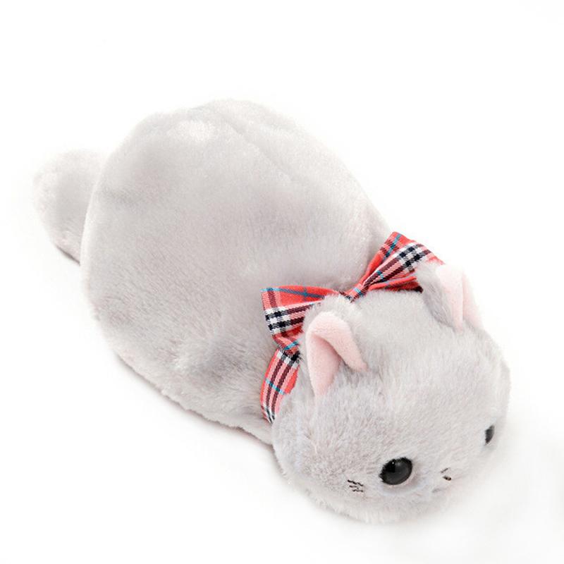 Practical Cute Plush Pencil Case Cat Shape Stationery Holder High Quality Student Practical Office Tool Storage Bag