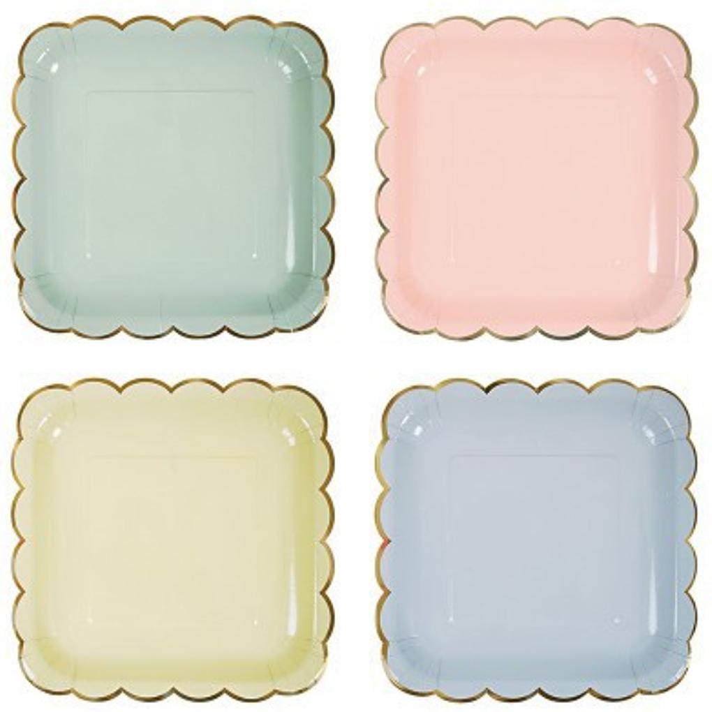 8 шт. Штампованная одноразовая посуда С Днем Рождения Декор для вечеринки Детская свадьба день рождения Одноразовая посуда Бумажная тарелка