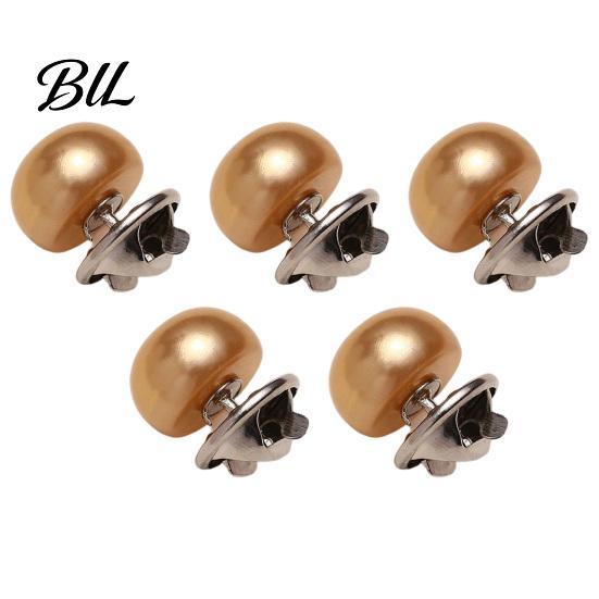 Secure Garment Fastener 5PCS Pearl Buttons for Women, Clothing Invisible Anti-Exposure Safety Pins, No Decorative Damage Iron Brooch Pins Neckline