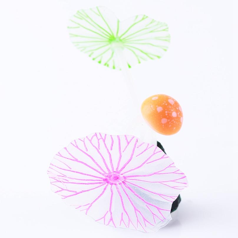 Искусственный коралловый риф, аквариумные камни, блестящие светящиеся грибы, листья лотоса, украшения аквариума