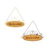 Welcome Sign Front Door Hanger Ornament Easily Install Decorative Welcome Plaque, Wooden Hanging Sign for Outdoor Party Bar