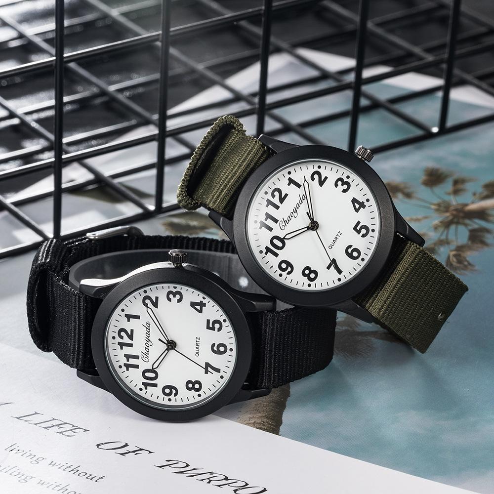High Quality Children Boys Girls Digital Watch Quartz Wristwatches Students Exam Watches Nylon Strap for 5-12 Ages