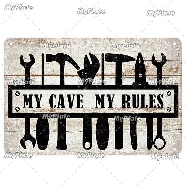 Vintage Tool Rules Retro Plaque Tin Sign Man Cave MOTOR OILS Metal Sign Wall Decor For Garage TIRES Plate Car Service Poster