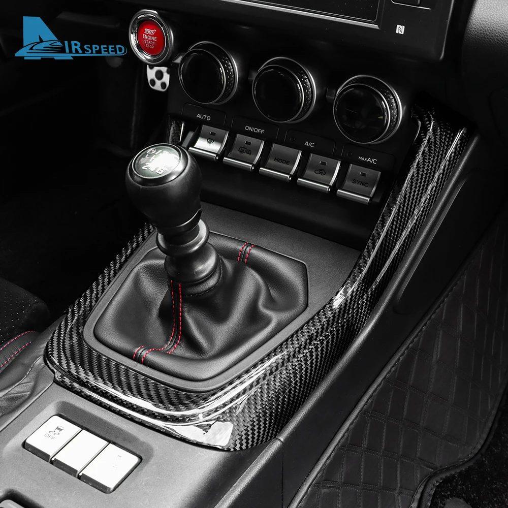 Real Hard Carbon Fiber For Subaru BRZ Toyota GR86 2021 2022 2023 2024 2025 LHD Car Center Console Panel Gear Cover Accessories