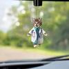 Hoodie Skull Acrylic Hanging Decoration Home Indoor Christmas Tree Car Rearview Mirror 2D Flat Dog Cat Hanging Ornament Cartoon Animal Pendant