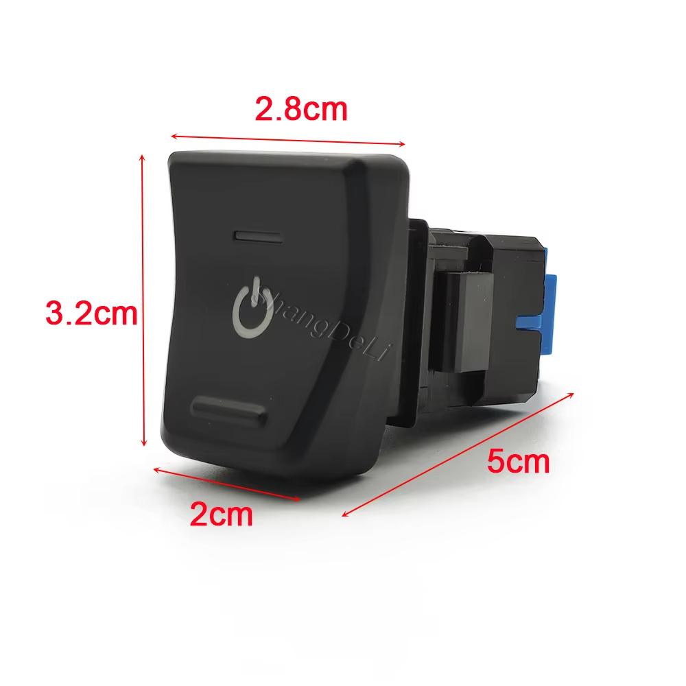 1Pc LED Mirror Heating Parking radar Music Anti slip Start-Stop Button Camera Switch For Toyota RAV4 rav4 5th XA50 2019 2020