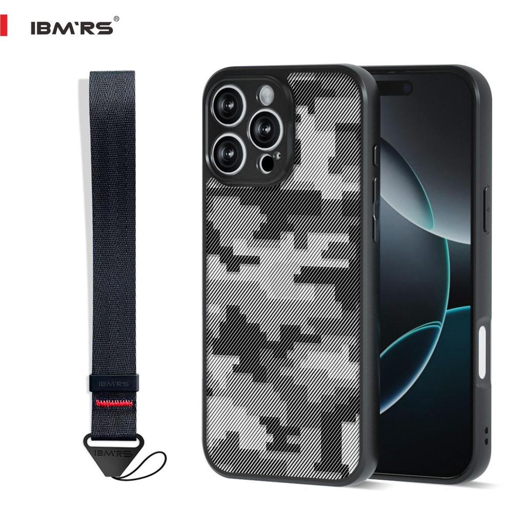Чехол с полным покрытием и камуфляжным рисунком со шнурком для iPhone 15 Pro