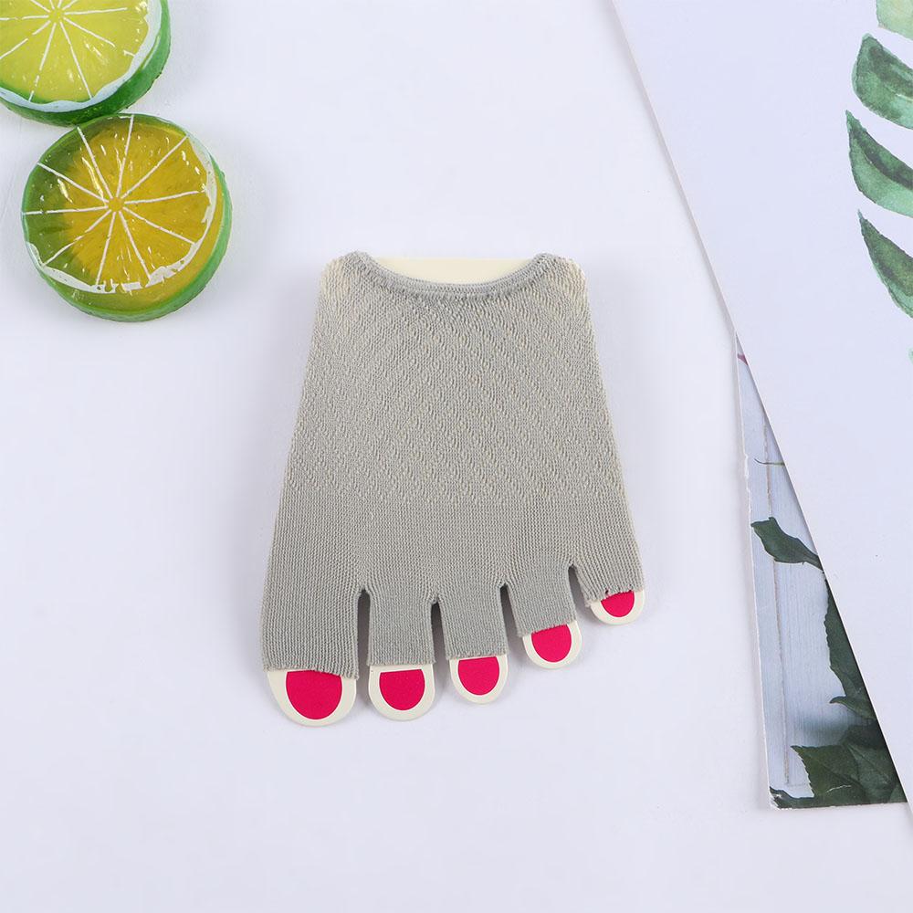 Thin Elastic Summer Women Non-slip Open Toe Socks Sock Slippers Half Palm Socks Cotton