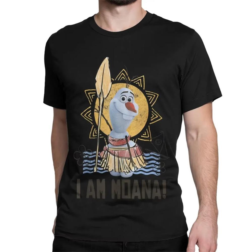 Olaf Presents Moana Costume Sketch T-Shirts Men Women Funny Pure Cotton Tees O Neck Short Sleeve T Shirts Adult Tops