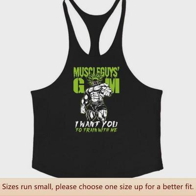 Мужской спортивный жилет из эластичного хлопка европейского размера для фитнеса и бодибилдинга