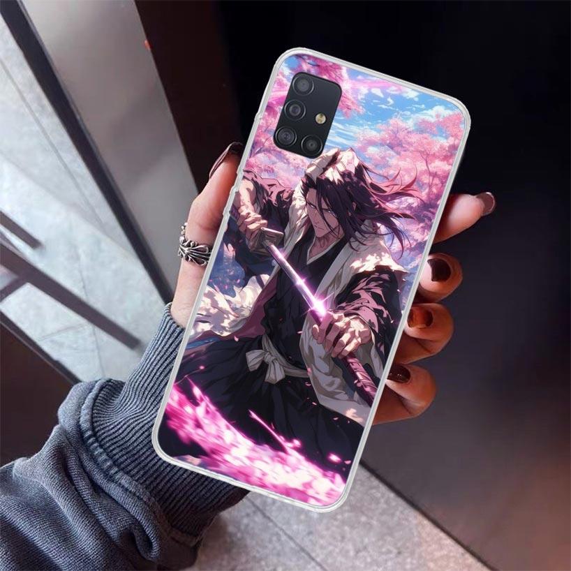 Bleach Kuchiki Byakuya Phone Case For Samsung Galaxy A52 A51 A50S A32 A22 A12 A02S A72 A71 A31 A70 A30S Note 20 Ultra 10 Plus S1