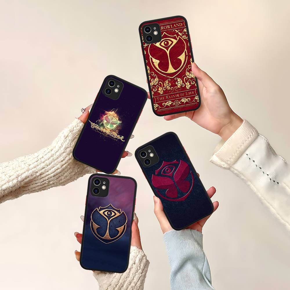 T-Tomorrowlands Music Logo Phone Case For IPhone 16 15 14 13 12 11 Pro Max Plus X XS MAX Black Matte Phone Fundas
