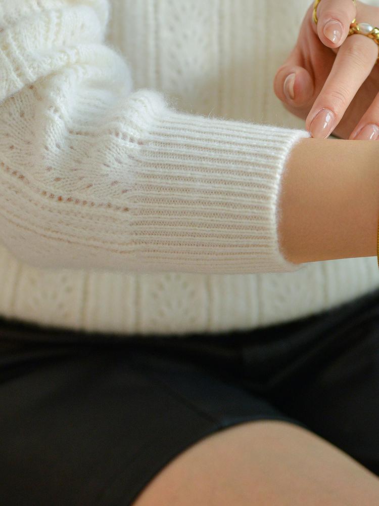 Женский кашемировый свитер Qinghe кашемир 30% кашемир 70% шерсть осенне-зимний кашемировый пуловер мягкий и теплый