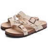 Fashion Comwarm Women's Cork Footbed Sandals with Arch Support Comfortable Slip-On Sandals With Adjustable Buckle Walking Summer Shoes