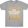 unisex summer Boys tshirt Warning May Spontaneously Talk About Cars Short Sleeve Printed Round Neck tops cotton teeshirt
