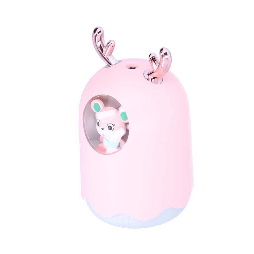 USB Home Desktop Air Humidifier Desktop Humidifier Aroma Diffuser with Night LightPink