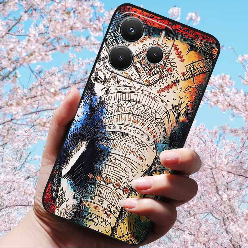 Для Xiaomi Redmi Note 14 5G 4G Чехлы 3D Рельефные Тисненые Ретро Мягкие Силиконовые Чехлы Для Redmi Note 14 5G Глобальная Версия 3D Чехлы
