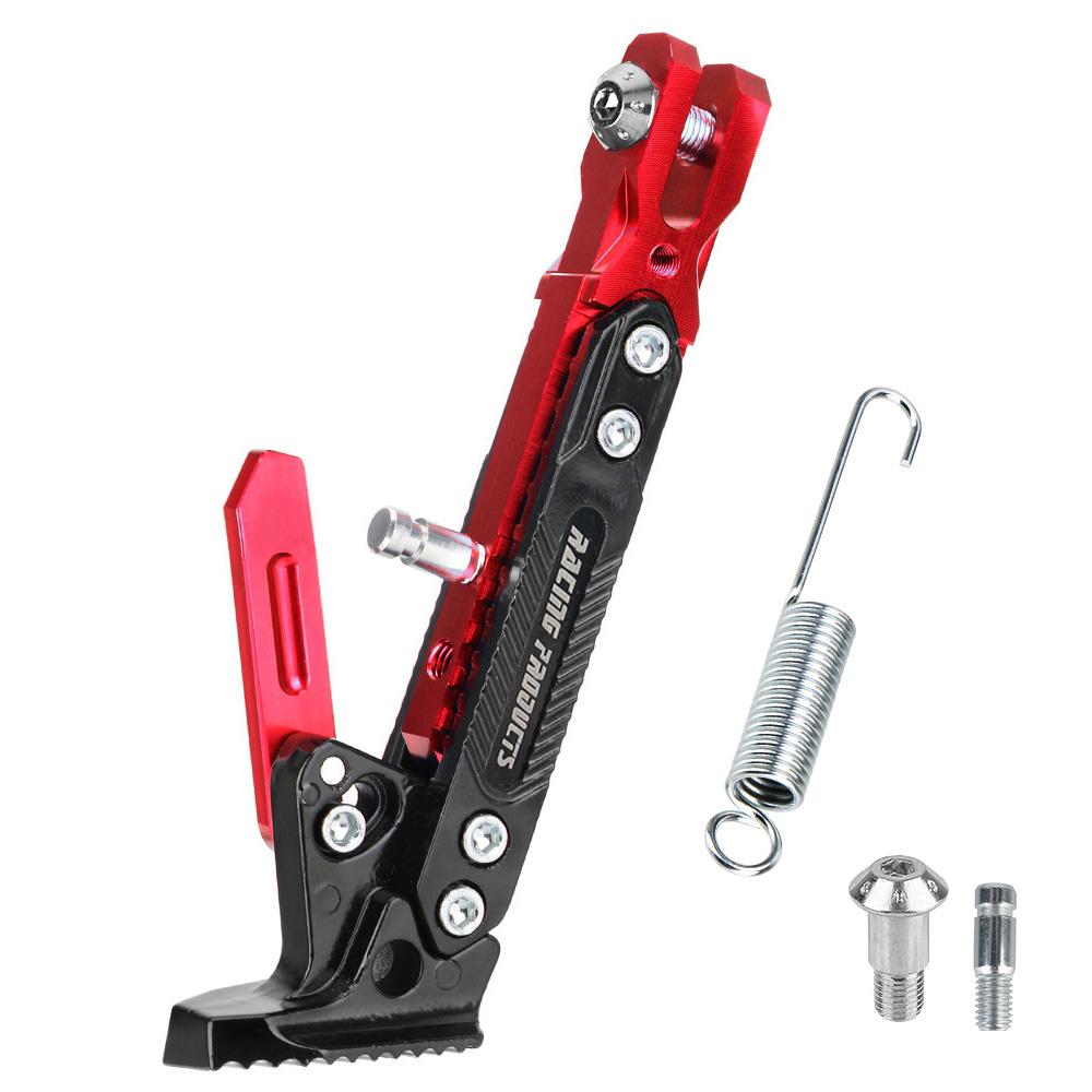 Universal Motorcycle CNC Kick Stand Parking Bracket Motorcycle Accessories Adjustable Kickstand Foot Side Stand for Electric Motorbike