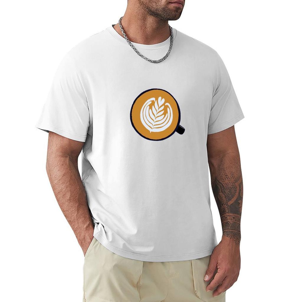 Latte Art Tshirt Simple Casual Short Sleeve Tee