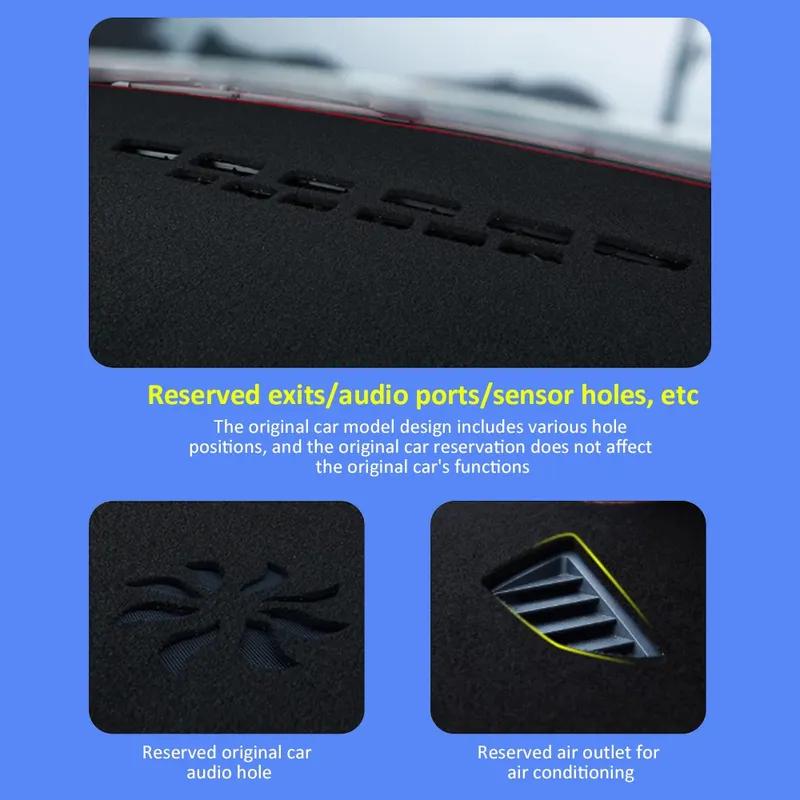 Car Dashboard Mat For Fiat 500 312 2007~2024 2008 2009 2012 2013 2015 2016 2018    Cover Dash Protective Accessories