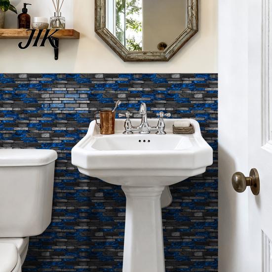 Easy Clean Wall Surface Sticker Peel And Stick Backsplash Tile for Kitchen Bathroom, 3D Brick Mosaic Waterproof Decal Sticker, Oil-proof Self-adhesive