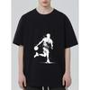 Black T-Shirt with Basketball Player Graphic Print for Casual Wear