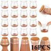 16/4 Pcs Chair Leg Protectors for Hardwood Floors, Silicone Felt Furniture Leg Cover Pad for Protecting Floors From Scratches