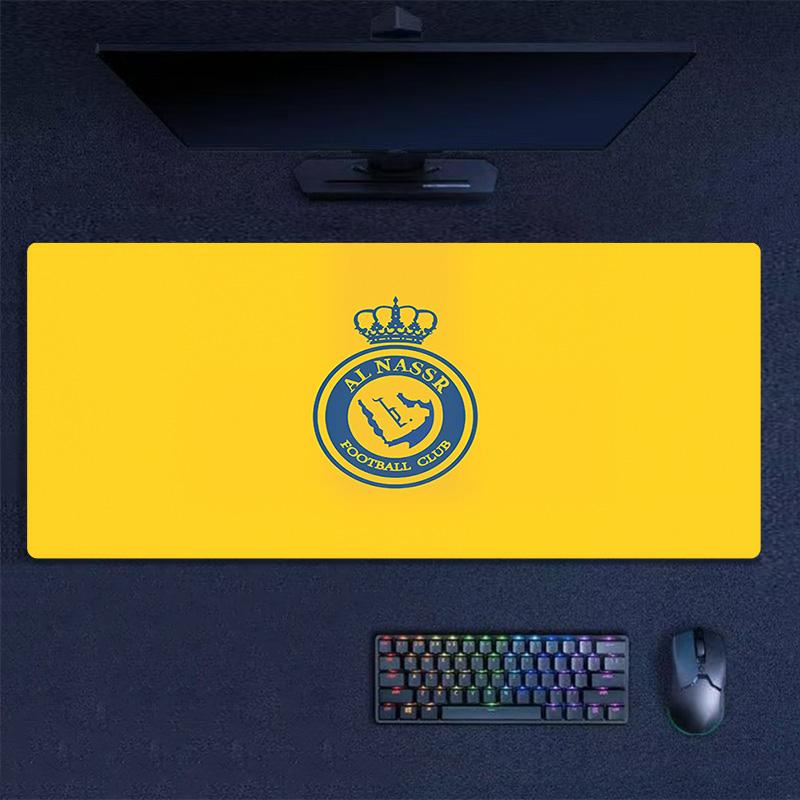 Al Nassr FC Print Cushion Non-slip Laptop Tablet Big Mousepad XXL Mat Mini PC Playmat With Lock edge