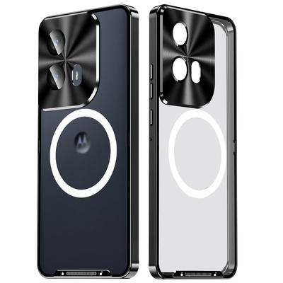 Магнитная серия Magic Shield для Motorola Edge (2024) 5G Чехол Металл+ТПУ Чехол для телефона с защитой объектива